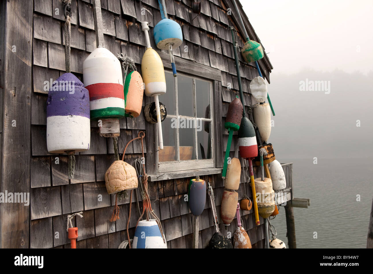 Lobster shack with buoys hires stock photography and images Alamy