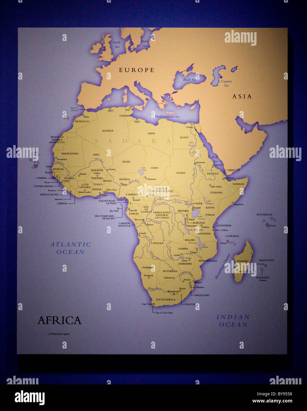 A map of Africa Stock Photo - Alamy