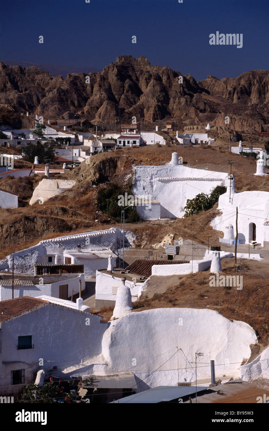 Cave-Houses  in Guadix, Andalusia, Spain Stock Photo