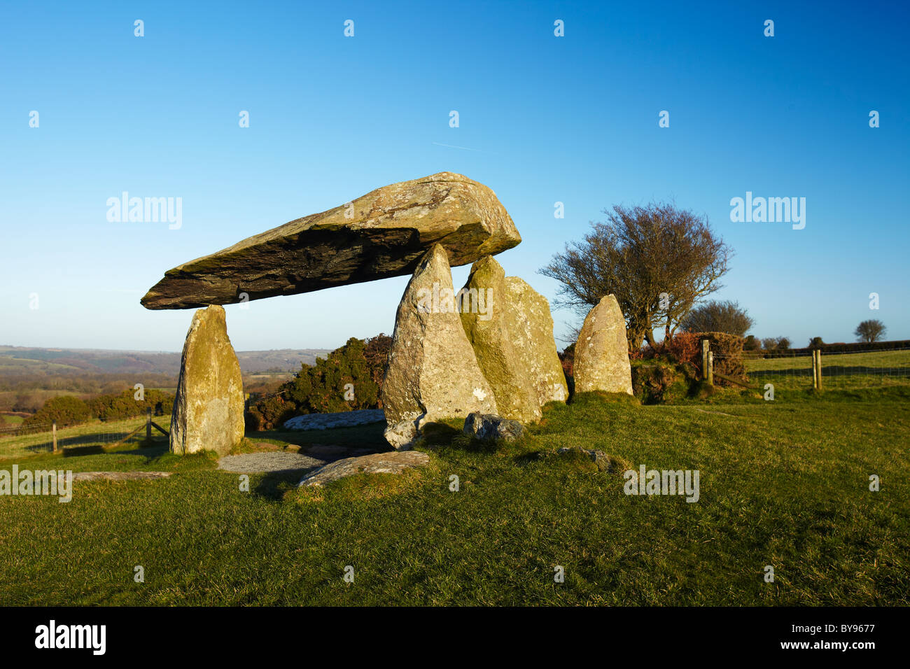 Pentre Ifan, Neolithic Burial Chamber, Pembrokeshire, West Wales, UK Stock Photo