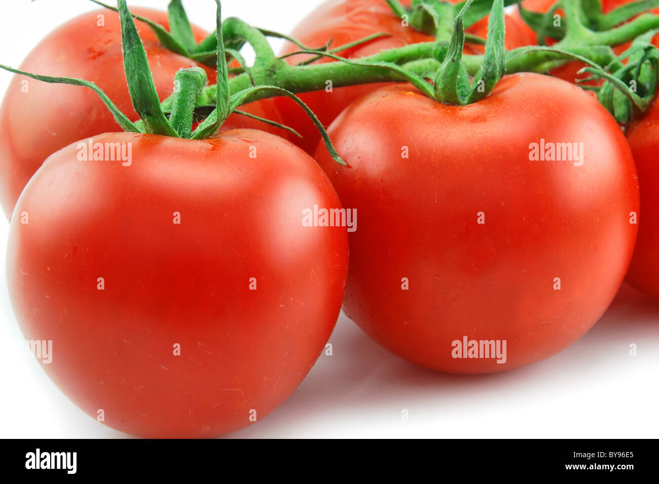 Close-up of Ripe Tomatoes Isolated on White Stock Photo - Alamy