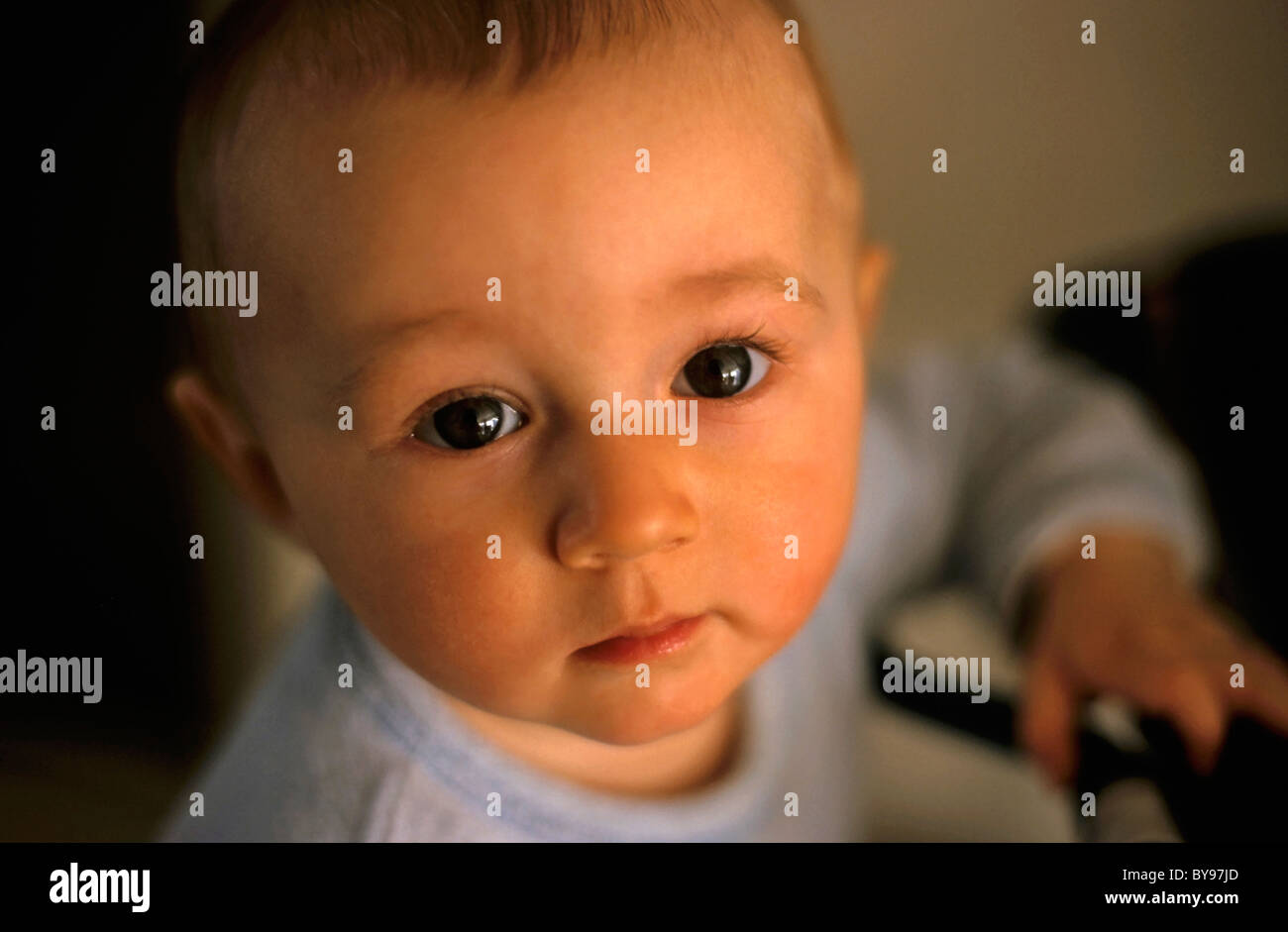 Baby girl playing - portrait Stock Photo