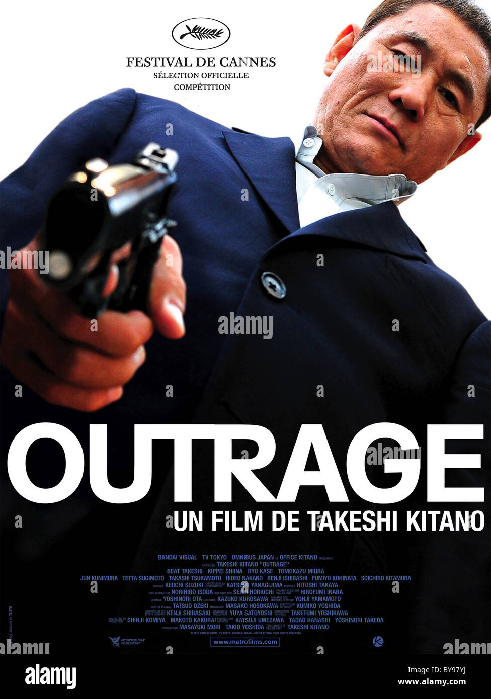 Outrage Autoreiji Year : 2010 Japan Director : Takeshi Kitano Takeshi Kitano Movie poster (Fr) Stock Photo