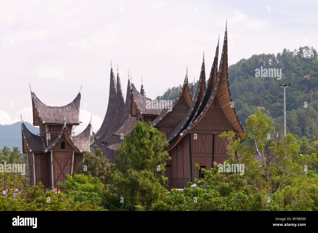 Historical Minangkabau Kingdom of Pagaruyung, West Sumatera, Indonesia Stock Photo