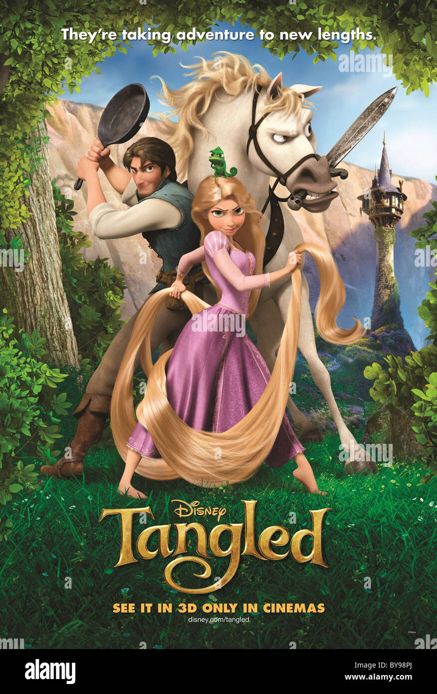 Tangled Year : 2010 USA Director : Nathan Greno, Byron Howard Animation Movie poster (USA) Stock Photo