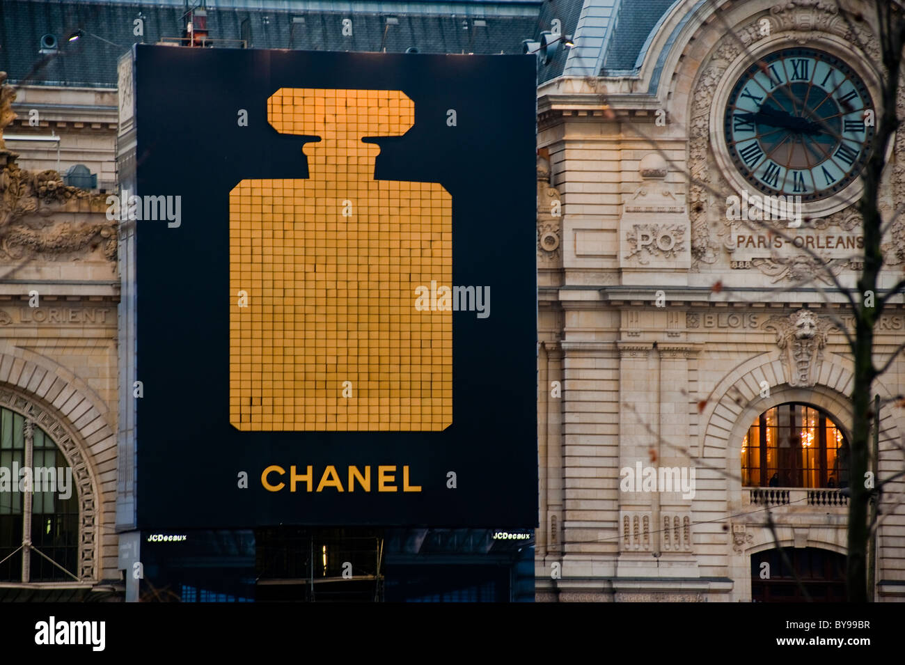 Paris, France, French Outdoor Advertising on "Musee d'Orsay" Museum