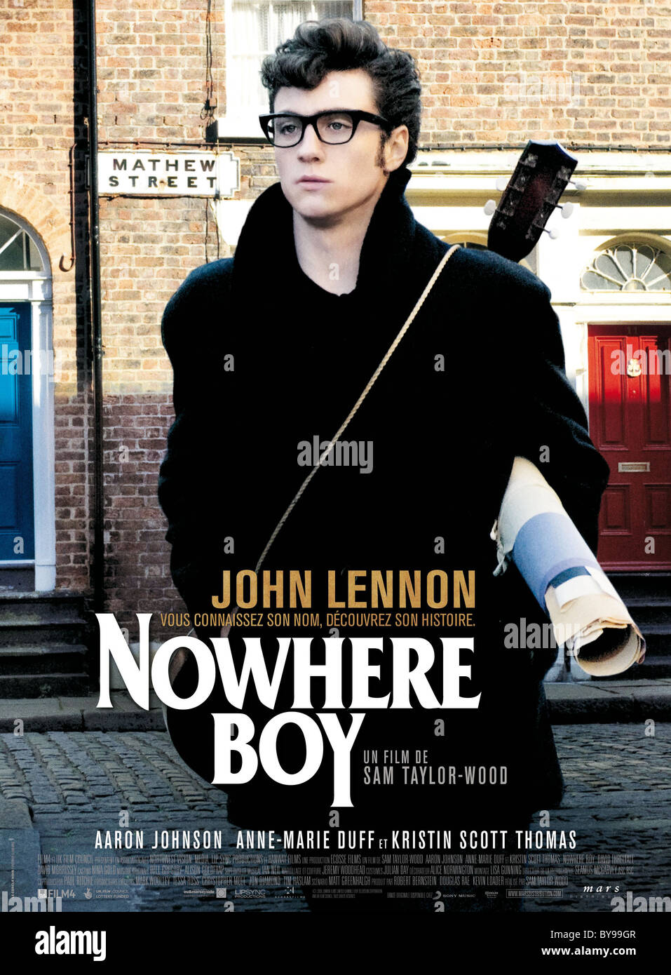 Nowhere Boy Year : 2009 UK / Canada Director : Sam Taylor-Wood Aaron  Johnson Movie poster (Fr Stock Photo - Alamy