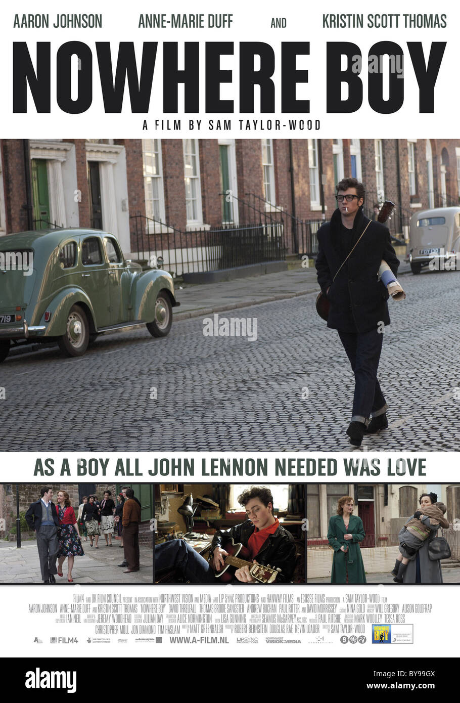 Nowhere Boy Year : 2009 UK / Canada Director : Sam Taylor-Wood Aaron Johnson Movie poster (UK) Stock Photo