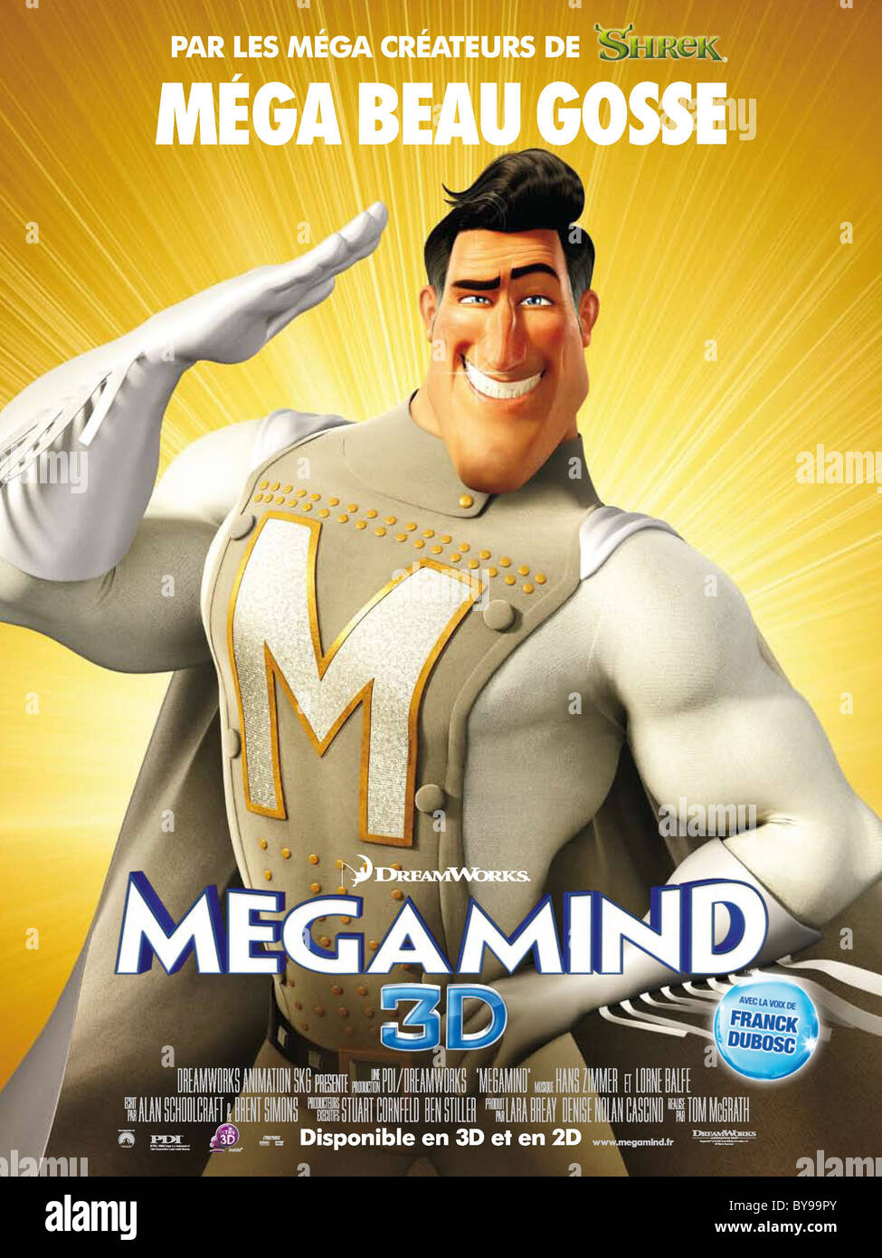 Megamind Year : 2010 USA Director : Tom McGrath Animation Movie poster( Fr) Stock Photo