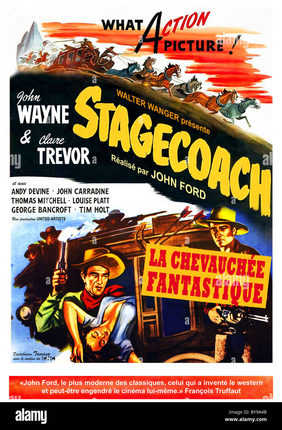 Stagecoach  Year : 1939 USA Director : John Ford Movie poster (Fr) Stock Photo