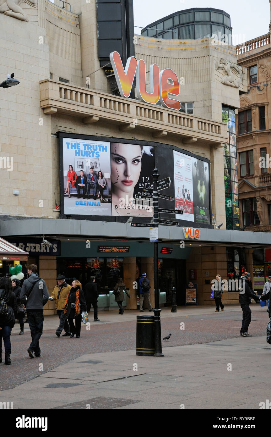 VUE cinema complex on Leicester Square central London UK Stock Photo
