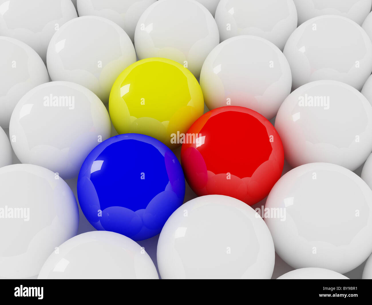 3d rendering of colorful and white balls background Stock Photo - Alamy