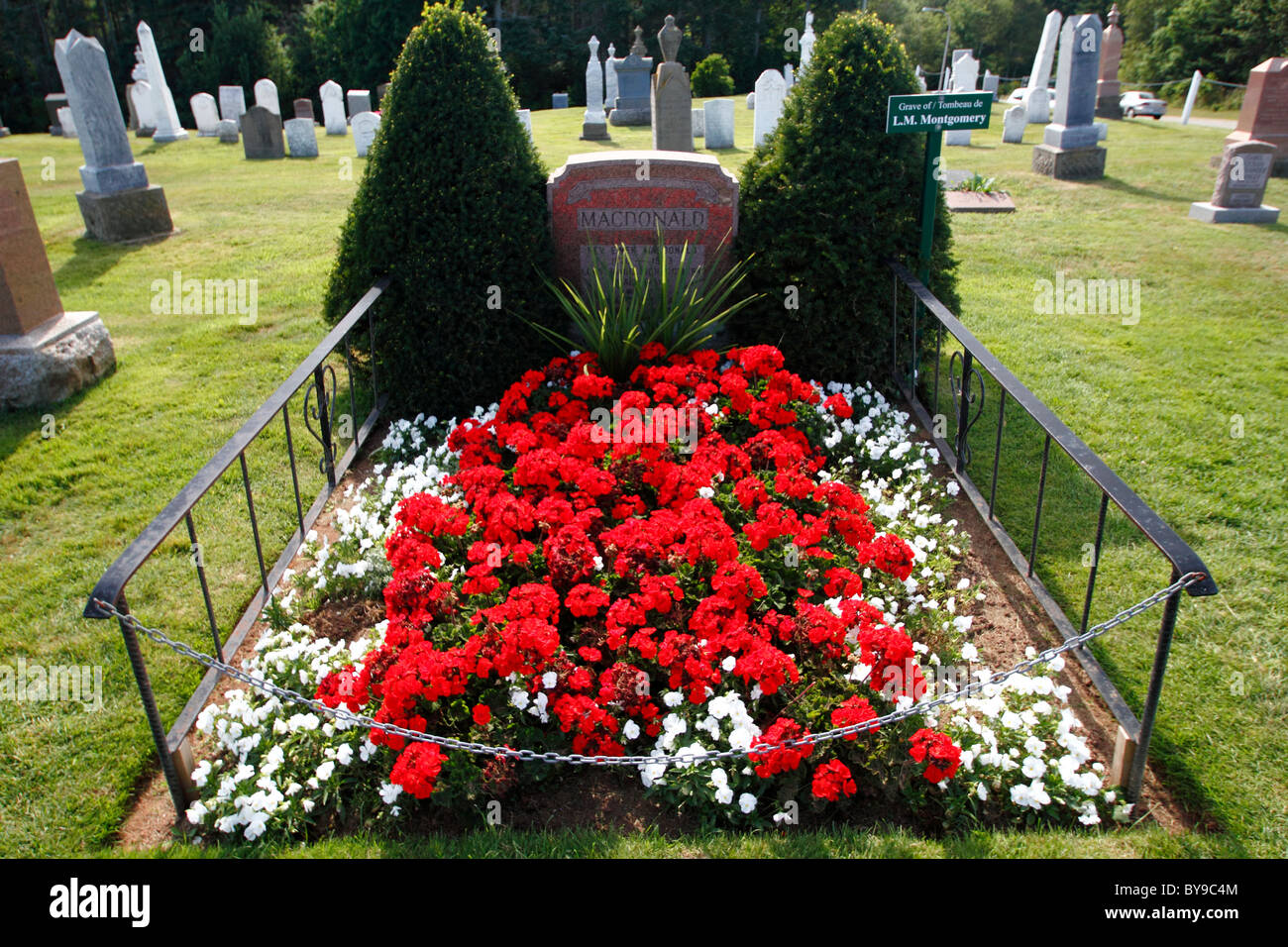 Grave site of Lucy Maud Montgomery of Anne of Green Gables fame Stock Photo