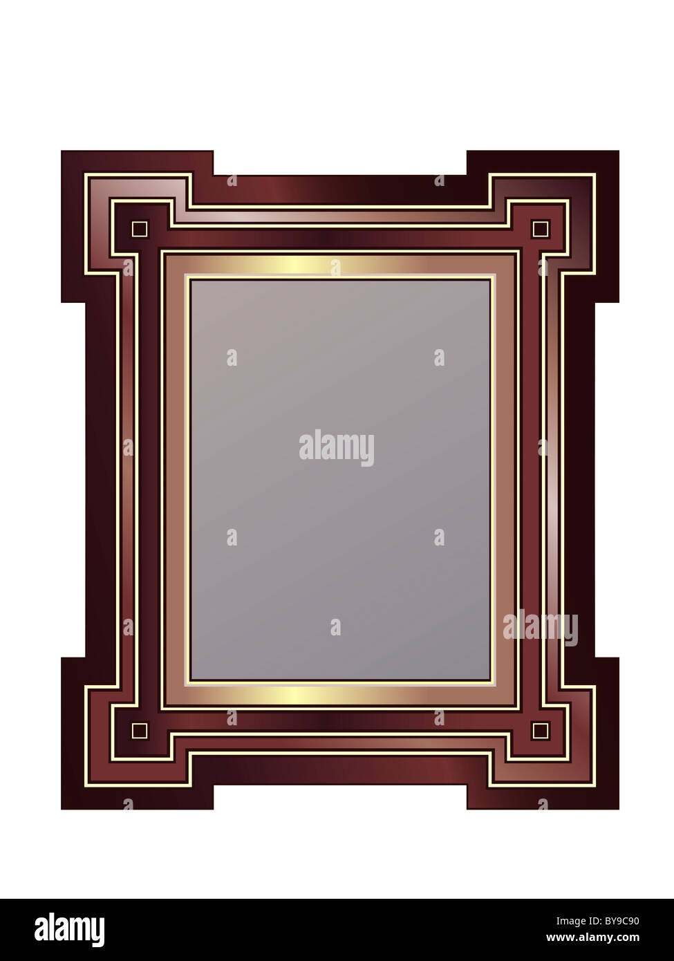 Art Deco Style Picture Frame Illustration Stock Photo