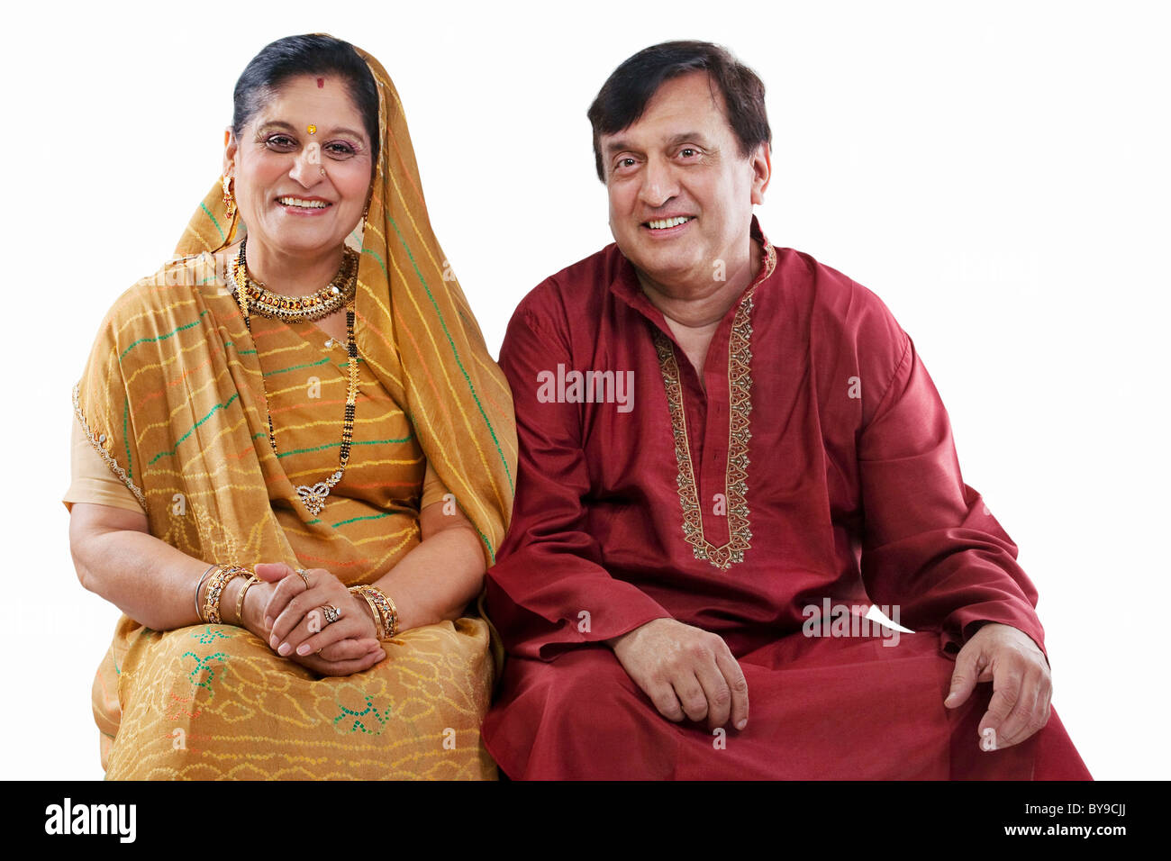 Portrait of a Gujarati couple Stock Photo