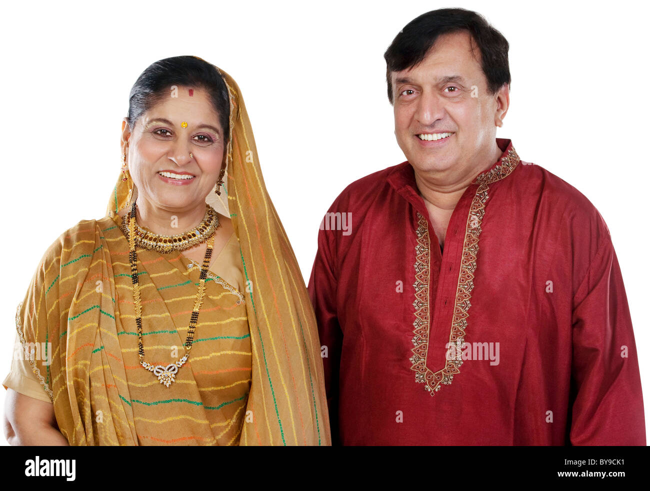 Portrait of a Gujarati couple Stock Photo