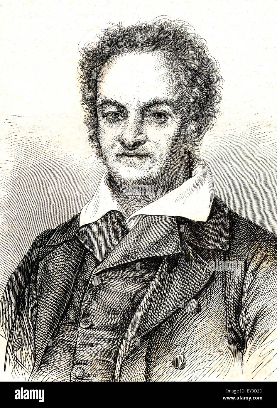 Karl Ritter, German geographer, 1779 - 1859, historical illustration from 1862 Stock Photo