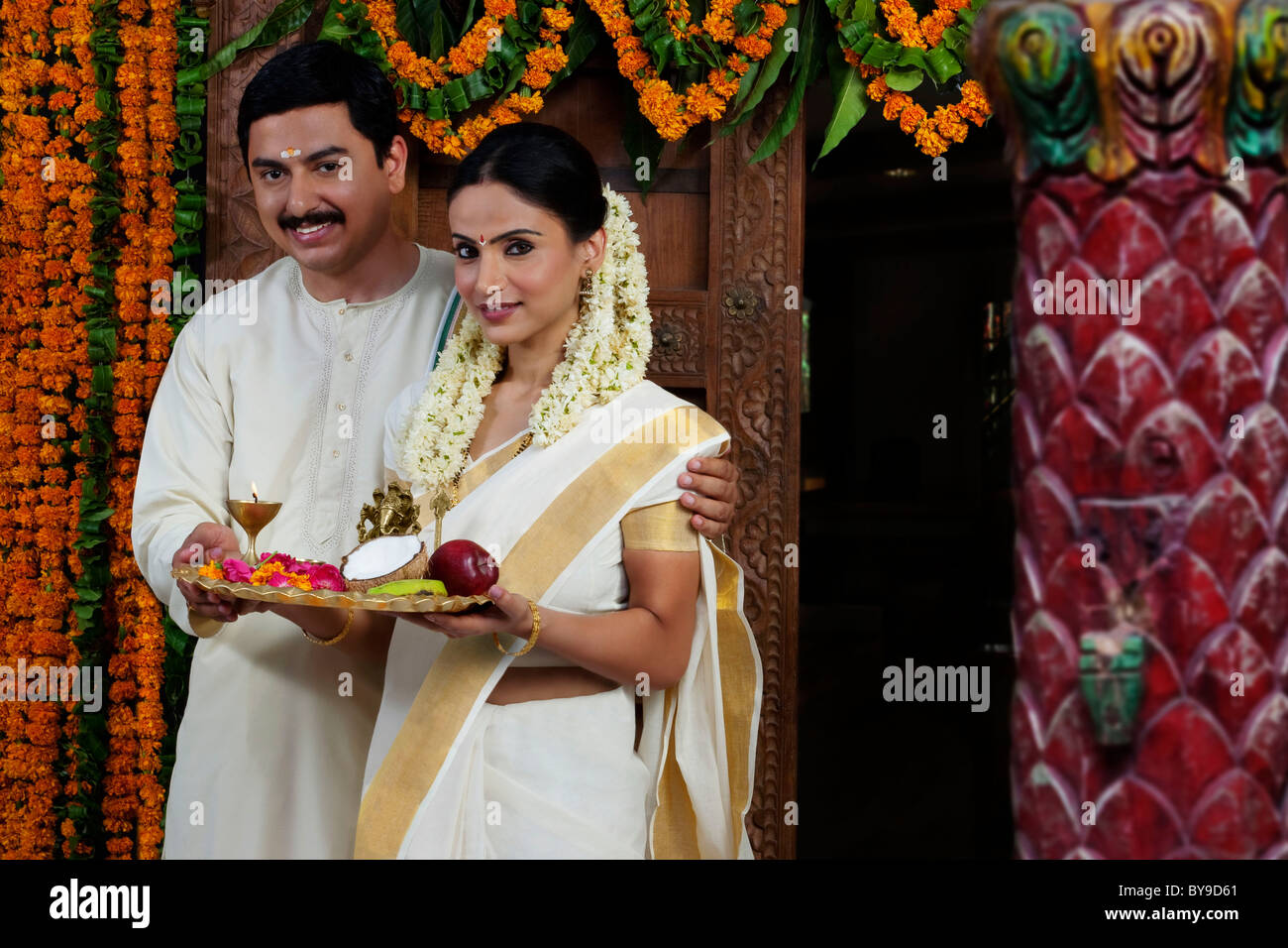 Premium AI Image | A closeup stock photo of happy beach wedding indian  wedding photography in aluva emily john