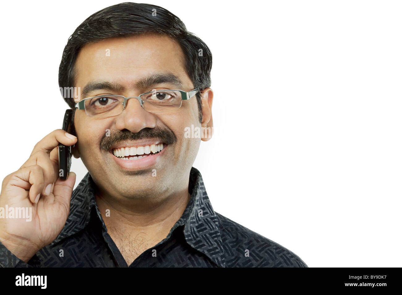 Man talking on a mobile phone Stock Photo