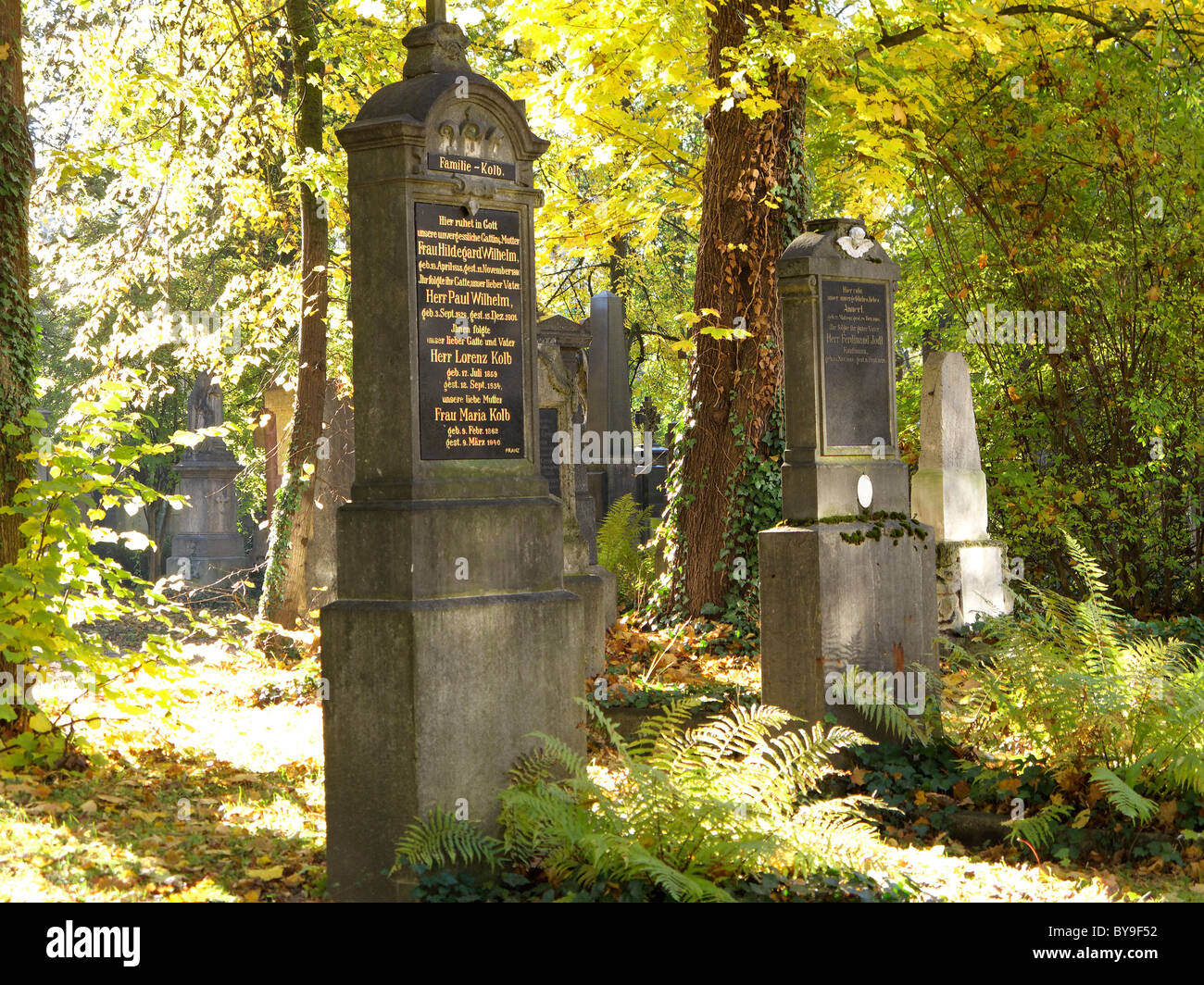 Southern Cemetery Munich, Upper Bavaria, Bavaria, Germany, Europe Stock Photo