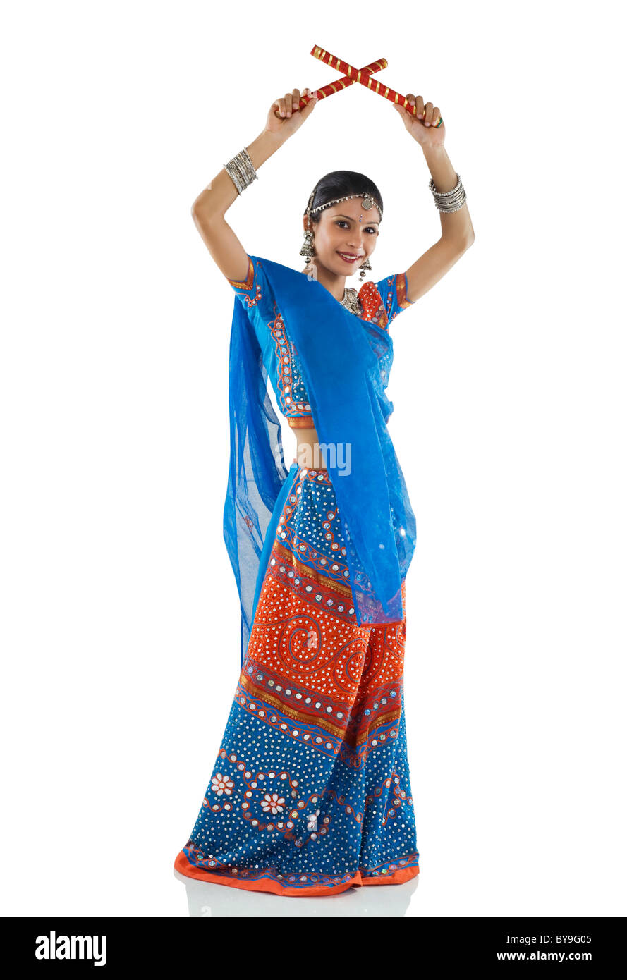 Performing dandiya raas hi-res stock photography and images - Alamy