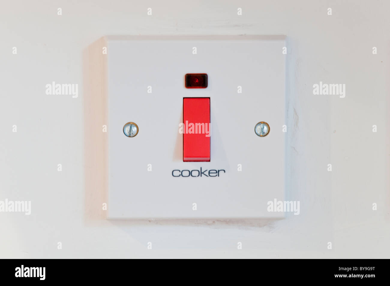 Cooker power switch Stock Photo Alamy