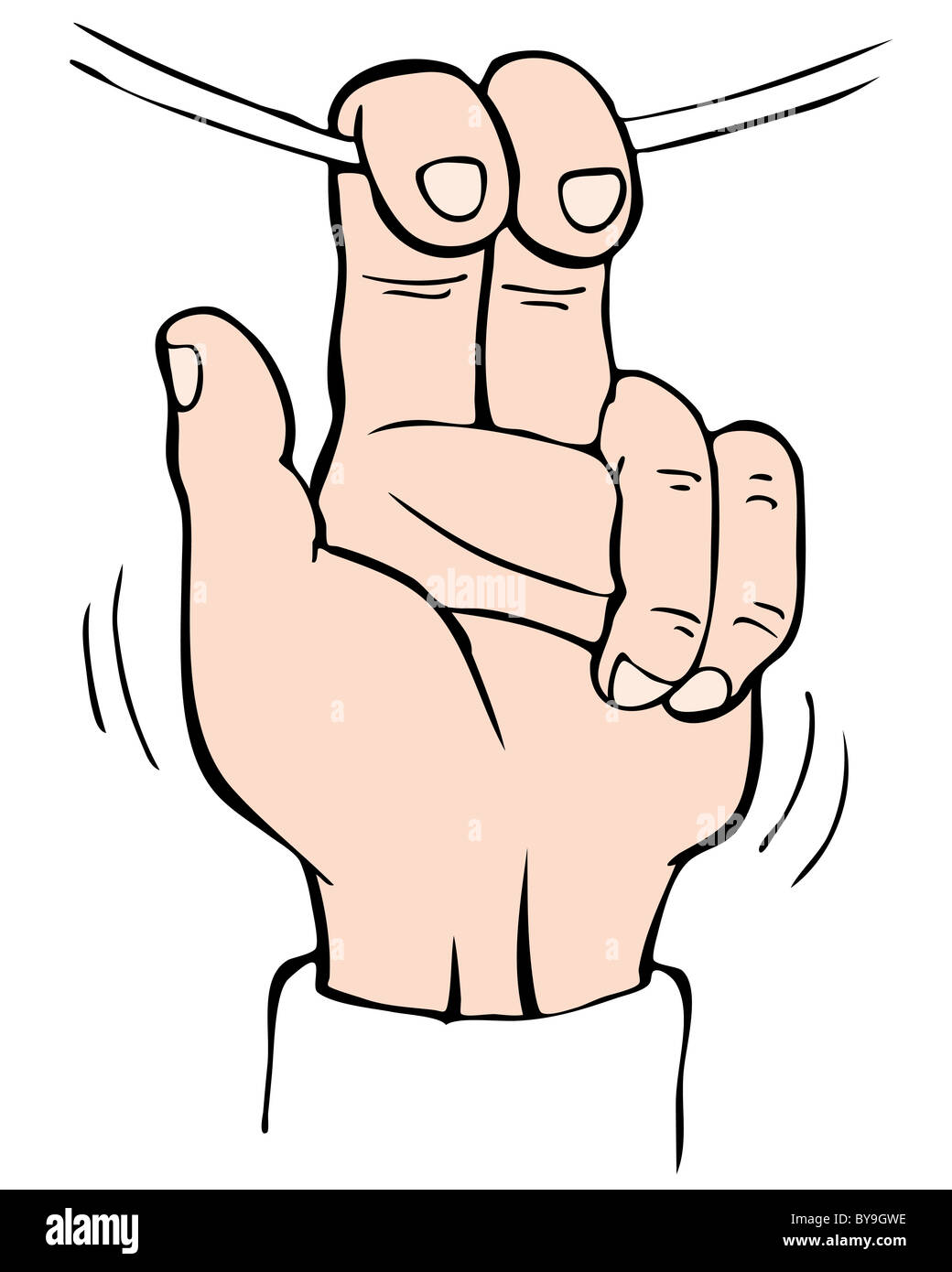 An image of a hand about to slip and fall aka hanging by a thread