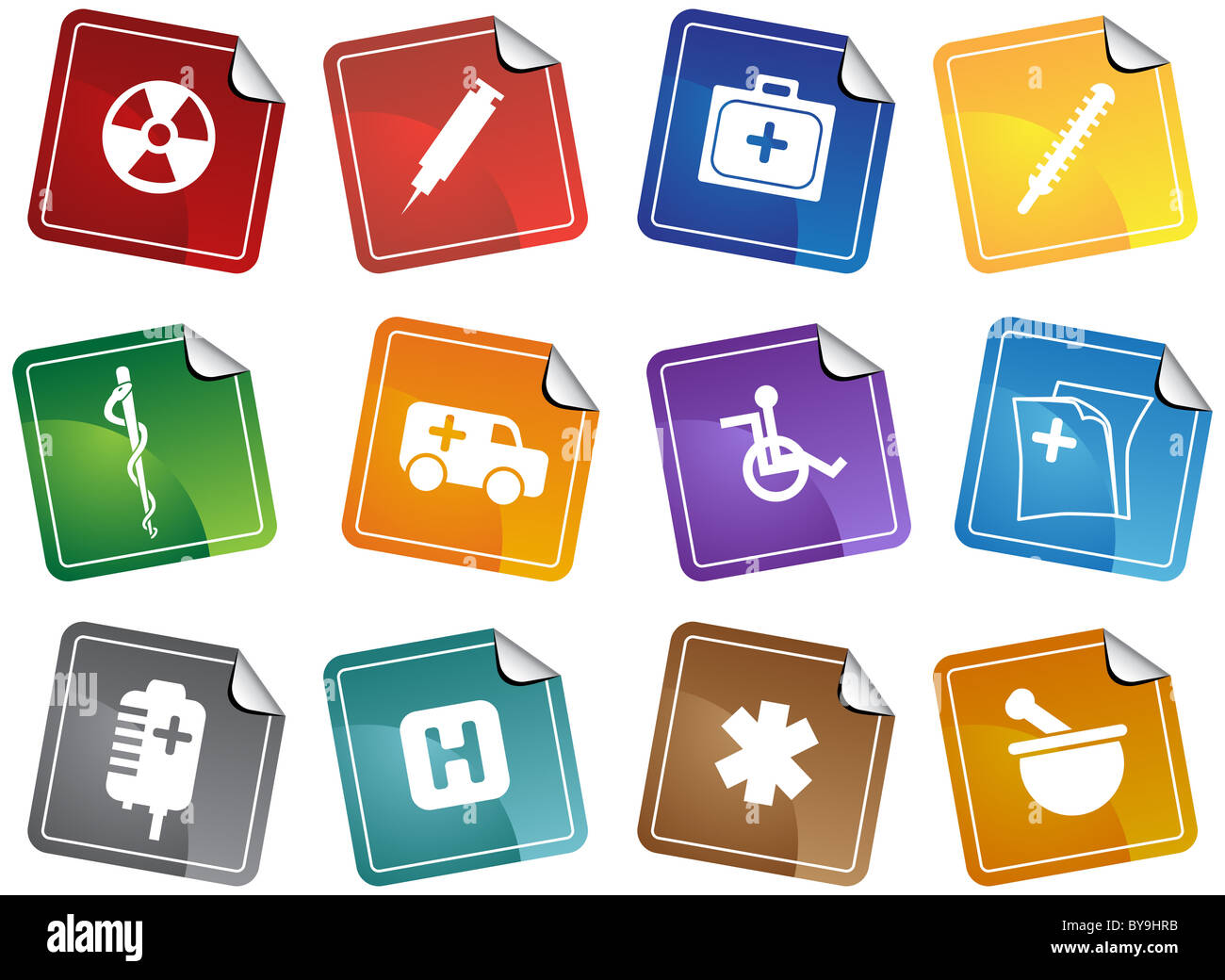 Medical sticker icons hi-res stock photography and images - Alamy