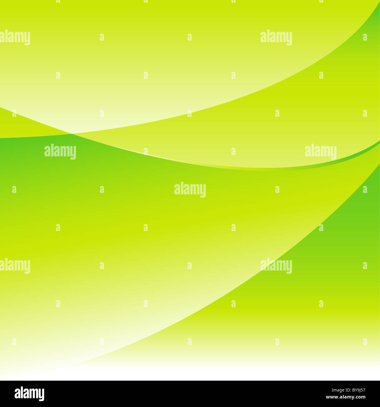 Abstract green background with curving overlapping shapes with room for ...