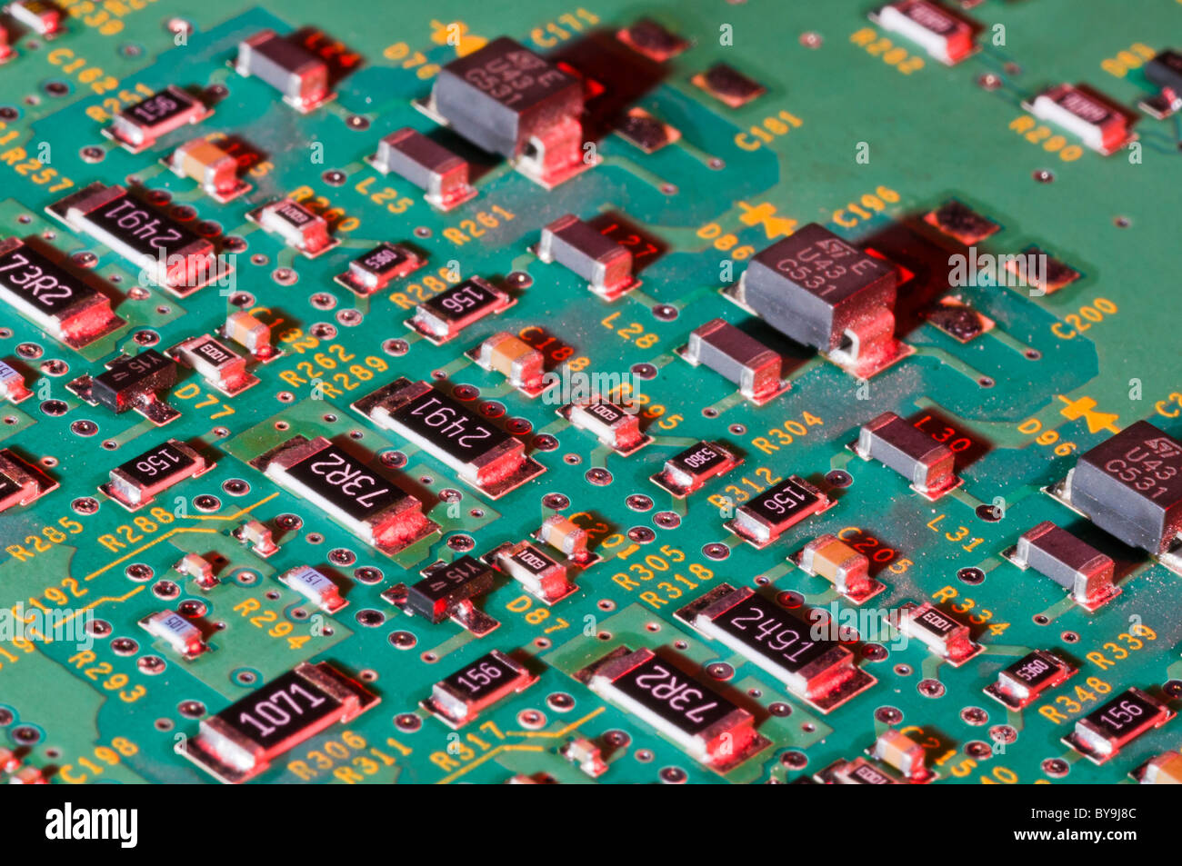 Circuit board from a computer Stock Photo Alamy