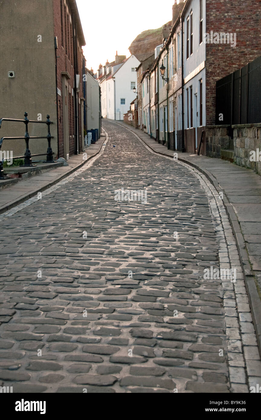 Cobbled Henrietta Street, Whitby, North Yorkshire, UK Stock Photo Alamy