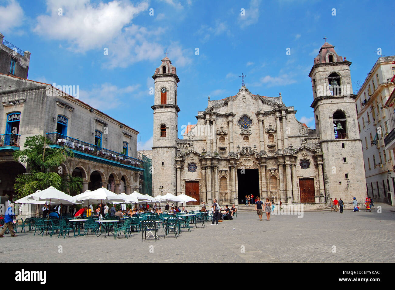 Catedral de san cristobal in old havana Stock Photo