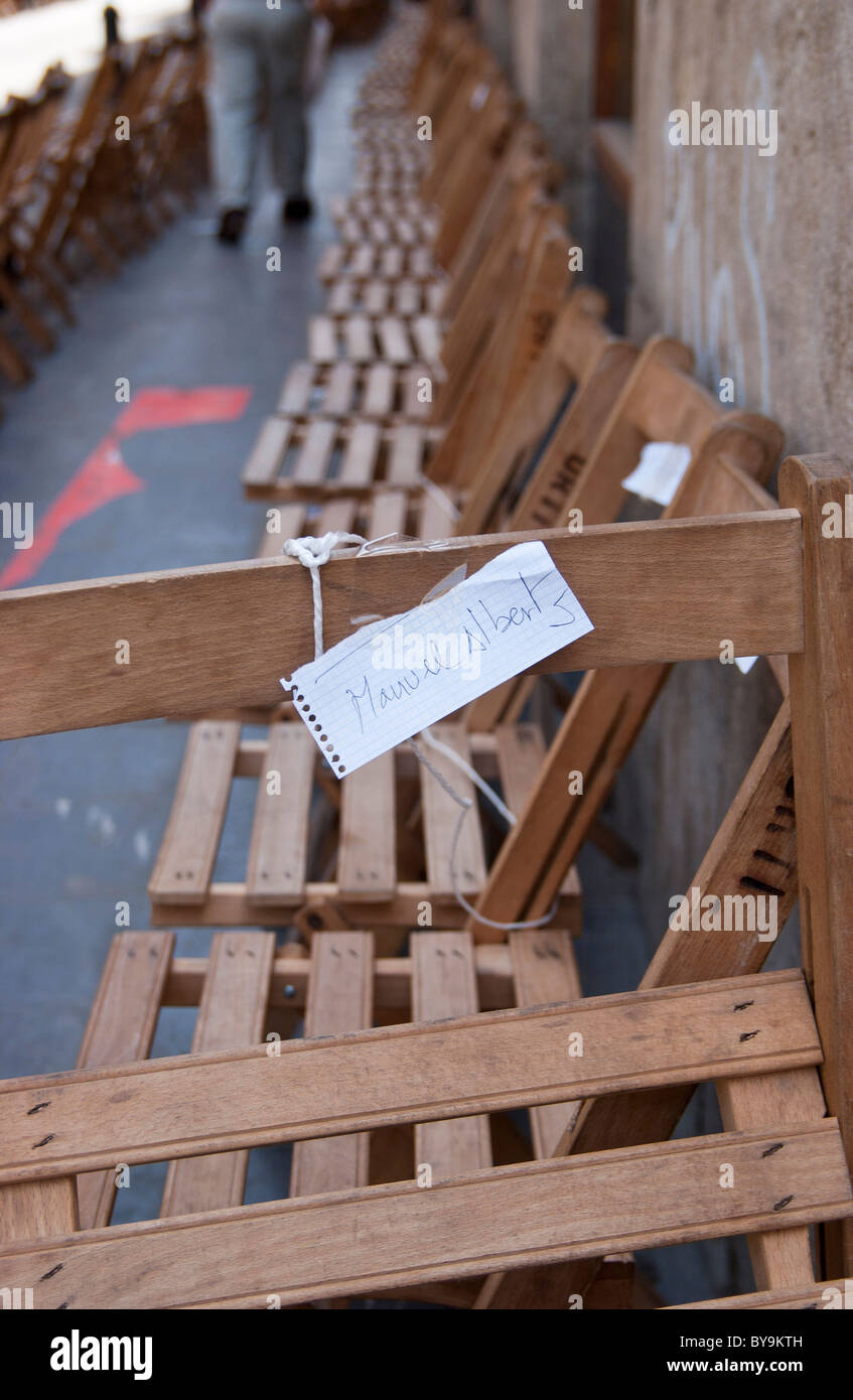 Chairs are prepared for the public to sit and watch the religious ...
