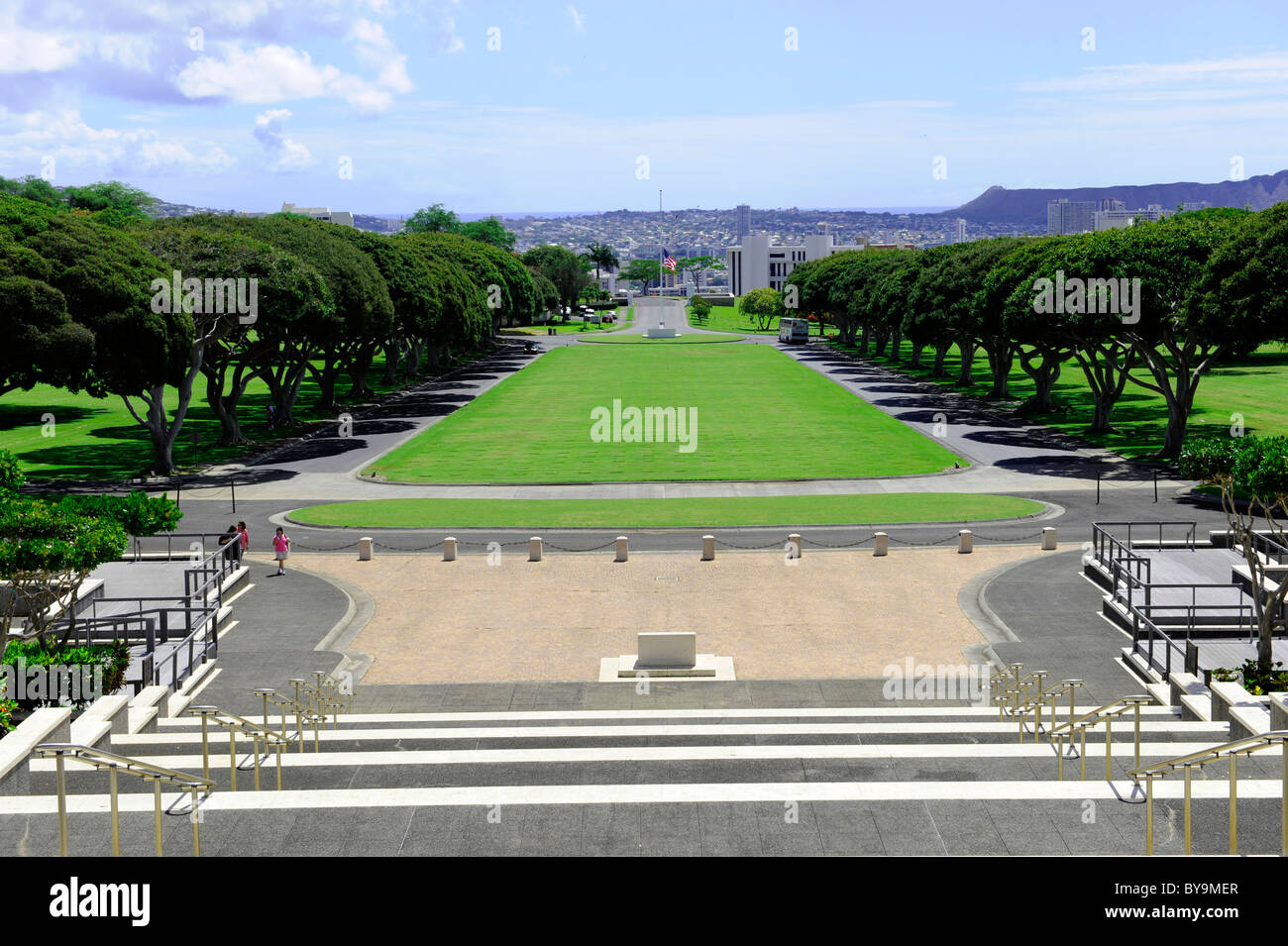 Punchbowl National Memorial Cemetery Honolulu Hawaii Oahu Pacific Ocean