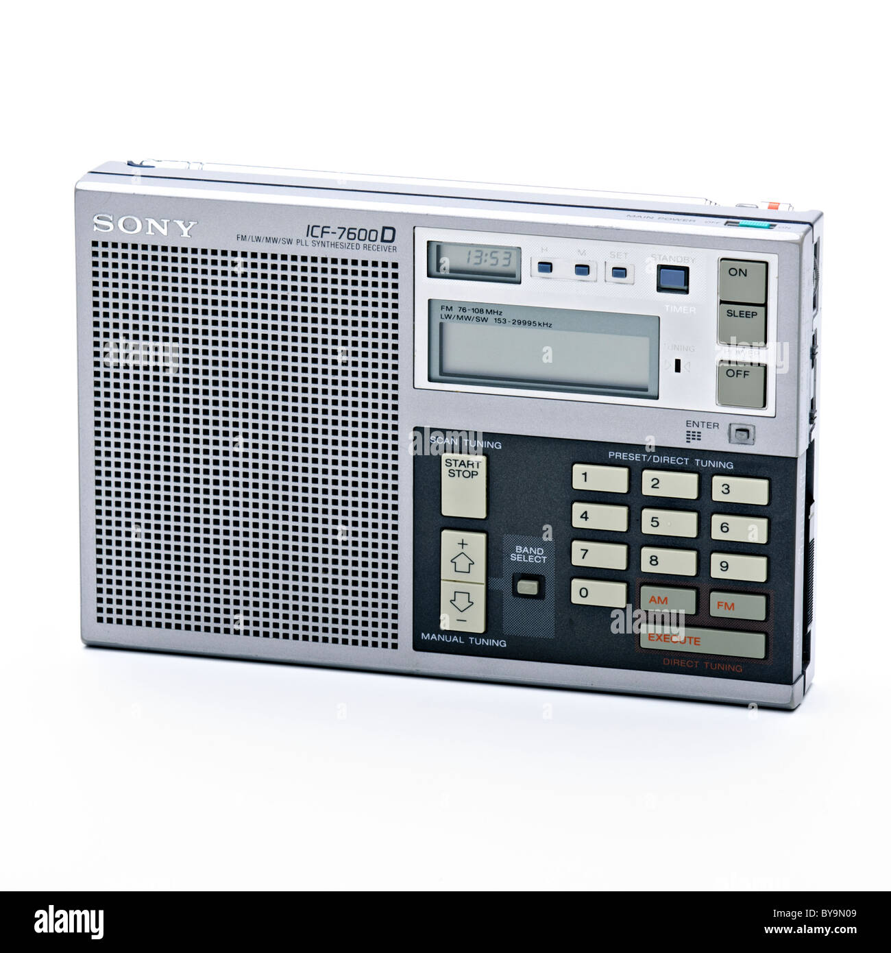 1984 1987 radio Sony ICF-7600D Stock Photo