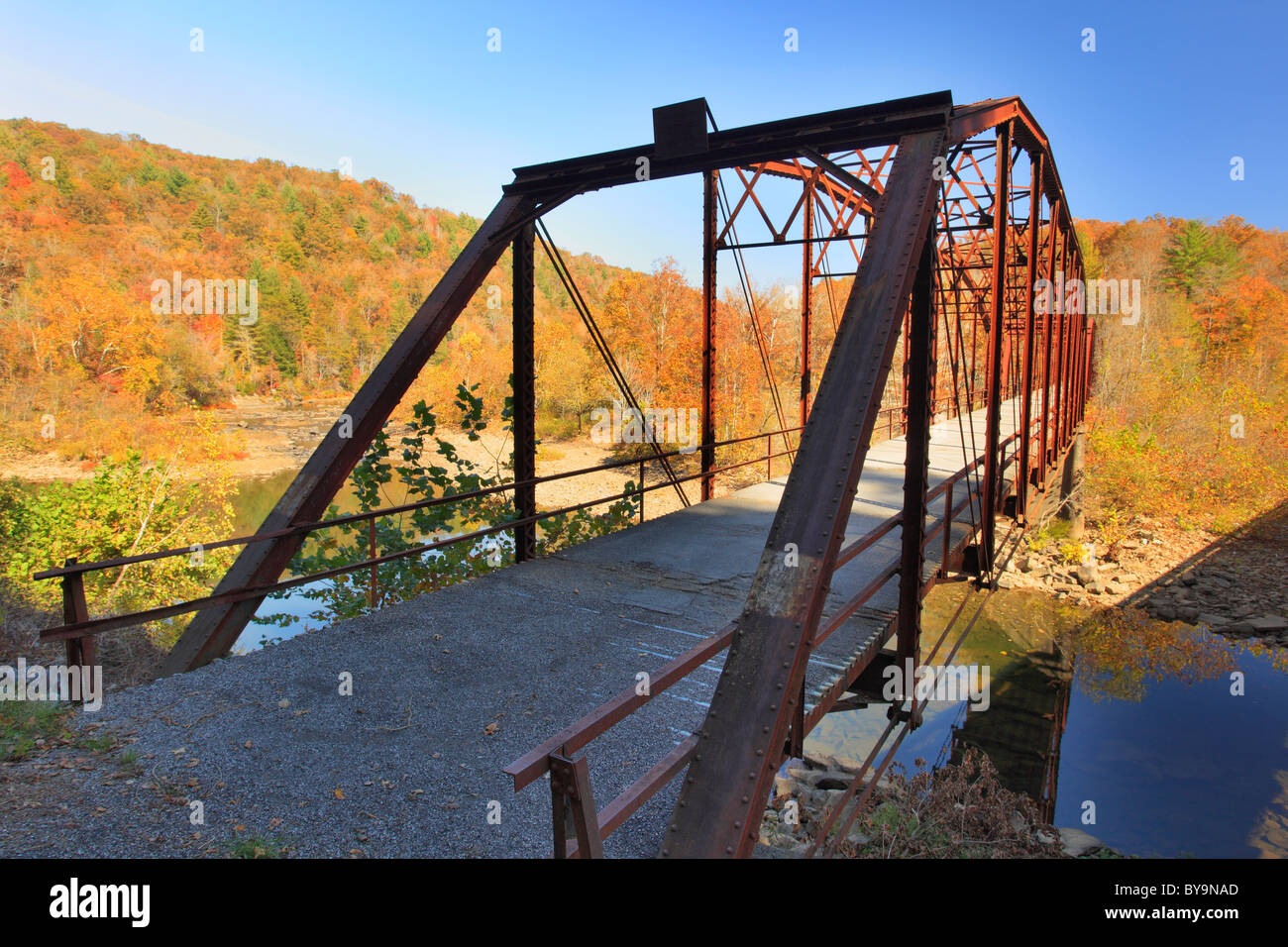 Obed Wild and Scenic River, Nemo Bridge, Wartburg, Tennessee, USA Stock