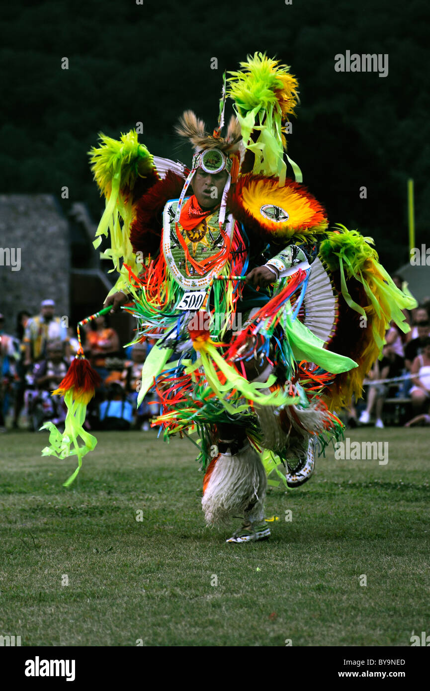 Fancing dancing at the Cherokee Pow Wow in Cherokee, North Carolina