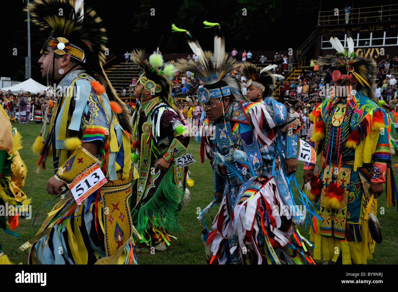 Pow wow dancers mark together hires stock photography and images Alamy