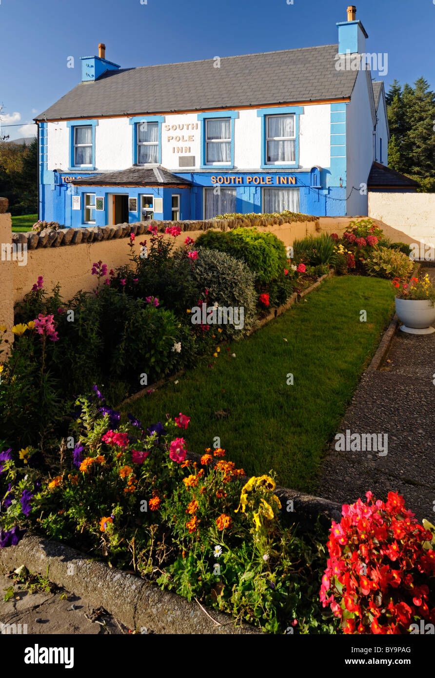 Tom Crean pub, The South Pole Inn, Anascaul, Dingle Peninsula, County Co Kerry, Ireland famous Antarctic explorer Stock Photo