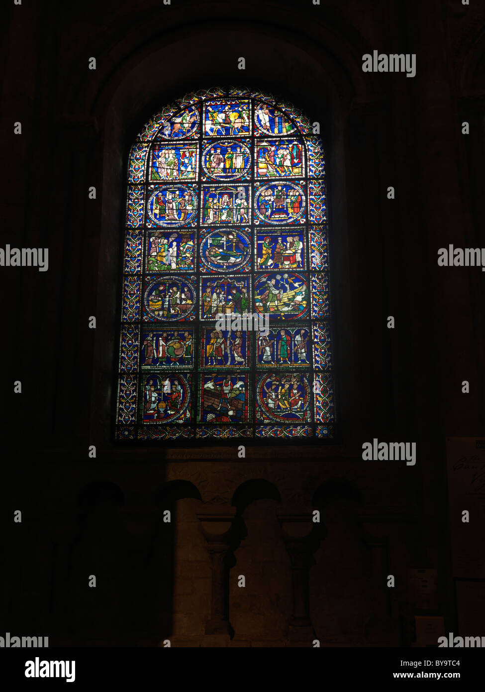 Canterbury Kent England Canterbury Cathedral North Quire Aisle 13th Century Stained Glass Window Stock Photo