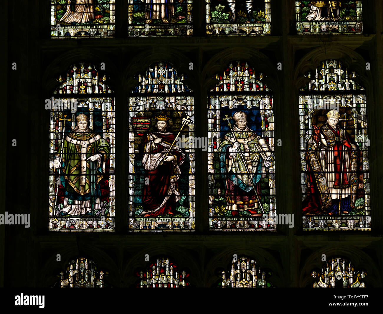 Canterbury Kent England Canterbury Cathedral Chapter House Stained Glass Window Stock Photo