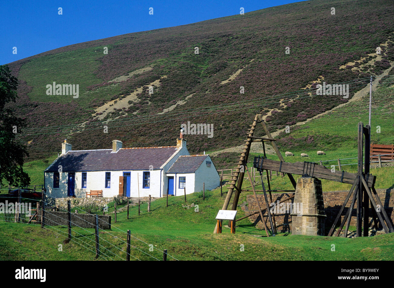 Wanlockhead Mining Museum and Beam Engine, Upper Nithsdale Stock Photo