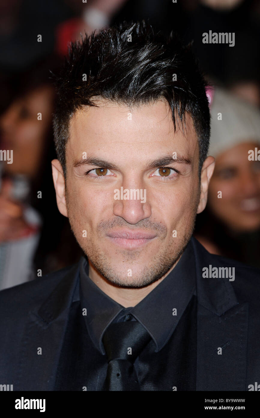 Peter Andre attends the National Television Awards at the 02, London, 26th January 2011. Stock Photo