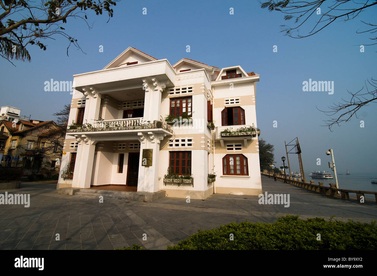 Beautiful Colonial buildings on Gulangyu island in Xiamen. Stock Photo