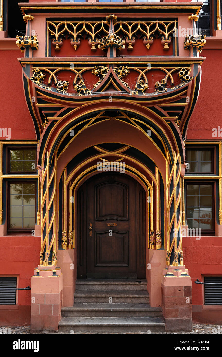 Haus Zum Walfisch Building Entrance With Oriel Built Between