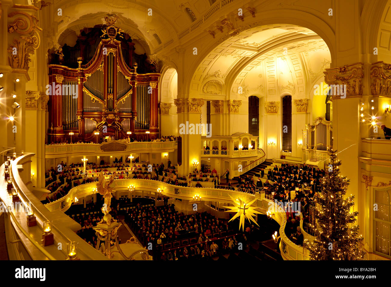St. Michaelis Church, "Michel", Epiphany mass, Hamburg, Germany, Europe  Stock Photo - Alamy