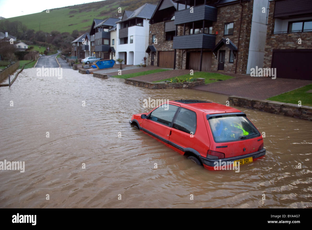 flooding on the south coast of Cornwall, Looe Stock Photo Alamy