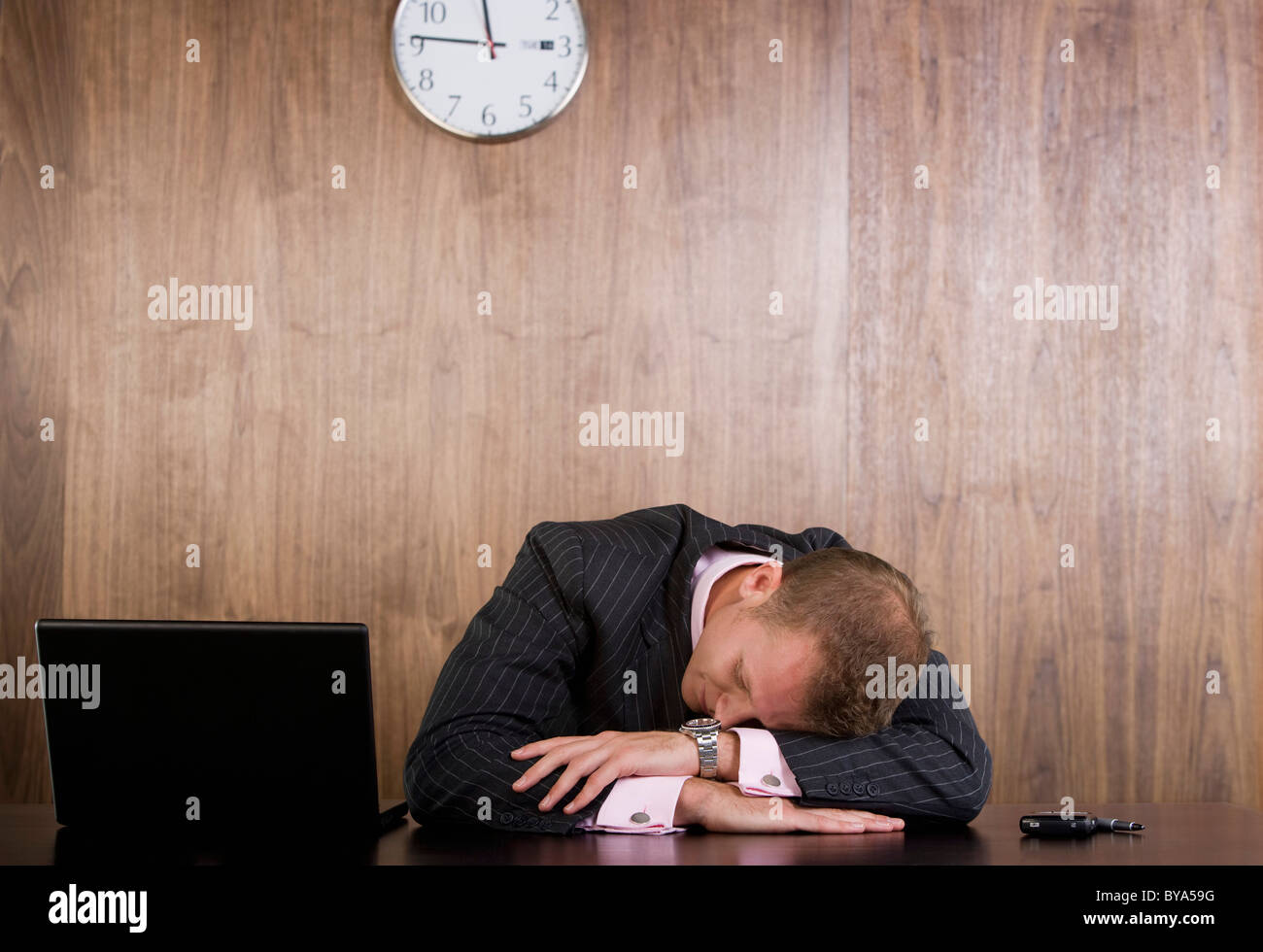 Business Man Asleep At His Desk Stock Photo 34029788 Alamy