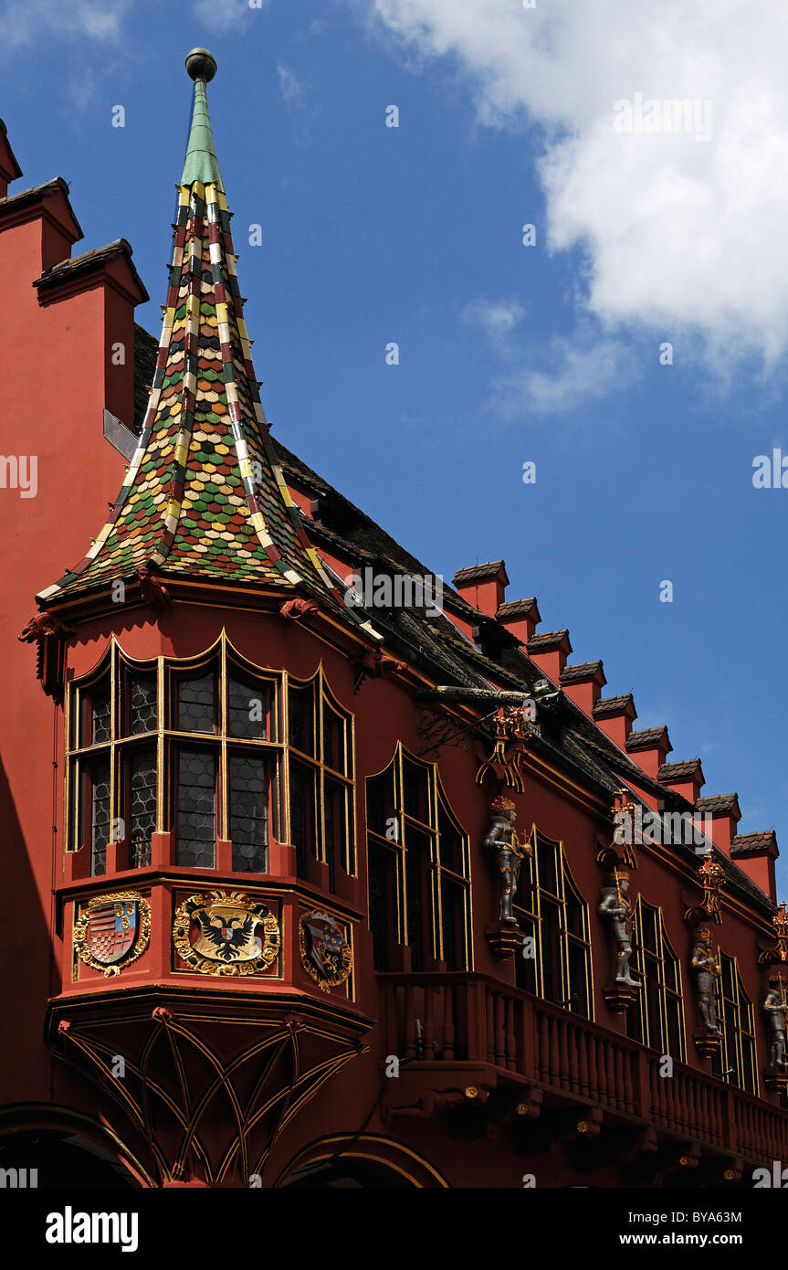 Bay window with Habsburg coats of arms, Habsburg kings on the right