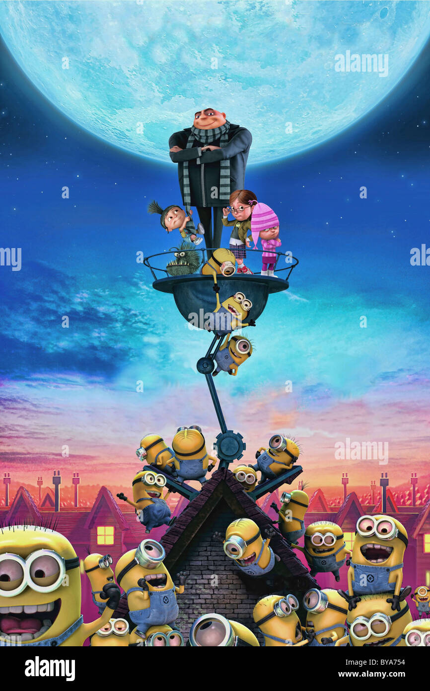 Despicable Me Year : 2010 USA Director : Pierre Coffin, Chris Renaud  Animation Movie poster (textless Stock Photo - Alamy